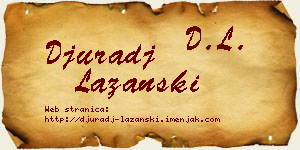 Đurađ Lazanski vizit kartica